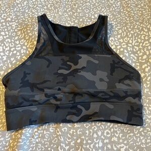 Zyia All Star black camo sports bra